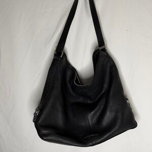 Cole Haan Elegant Black Leather Hobo Bag